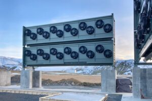 Image of a Direct Air Capture facility by Climeworks in Iceland