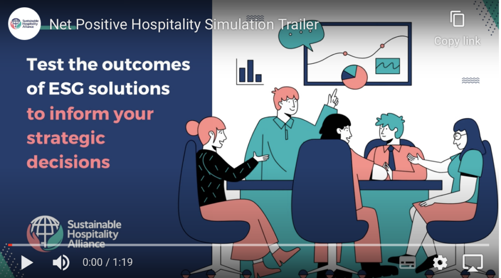 Screengrab from the net positive ESG simulator launched by the Alliance